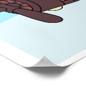 Baby koe met een Poster van een vliegtuig (Hoek)