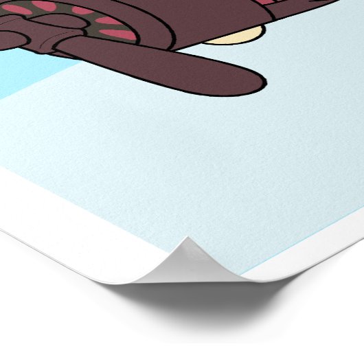 Baby koe met een Poster van een vliegtuig (Hoek)