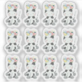 Baby Koe met Floral Crown Nursery Scrapbook Sheet Sticker (Voorkant)