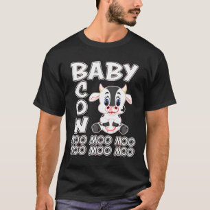 Baby Koe Moo Moo Moo Kleding Roze Cute Voor Kinder T-shirt