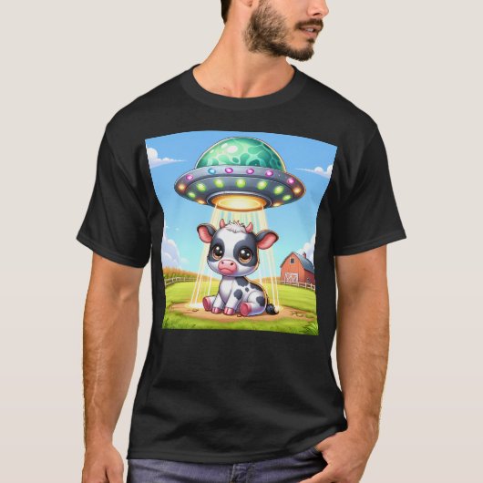 Baby-Koe ontvoerd T-shirt (Voorkant)