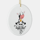 Baby Koe Onze gelukkige plaats Keramisch Ornament (Rechts)