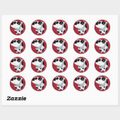 Baby Koe Ronde Sticker (Vel)