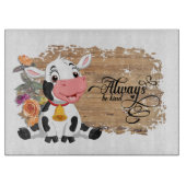 Baby Koe Rustic Brown Snijplank (Voorkant)