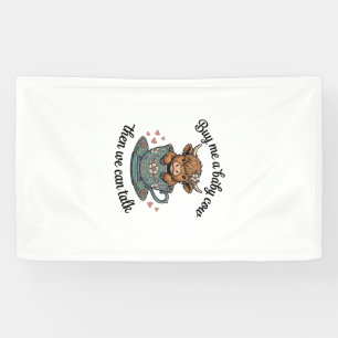 Baby Koe Theekop Vintage Boerderijhuis Shirt Ontwe Spandoek