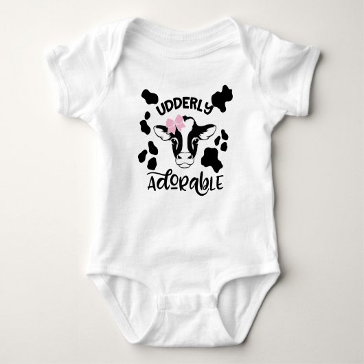 Baby Koe Udderly Schattig Romper (Voorkant)
