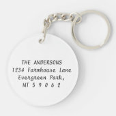 Baby Koe Welkom in ons boerderij Sleutelhanger (Achterkant)