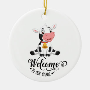 Baby Koe welkom in onze Chaos Keramisch Ornament