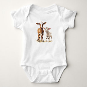 Baby Koeien Kalveren, Koe, Kalf, Baby Gift Romper