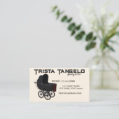 Baby  Koets Babysitter Kinderopvang Visitekaartje (Staand voorkant)