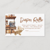 Baby Koffie Baby shower Luier Raffle Informatiekaartje (Voorkant)