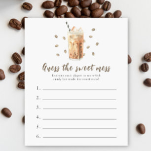 Baby koffie baby shower Raad de zoete rommel spel