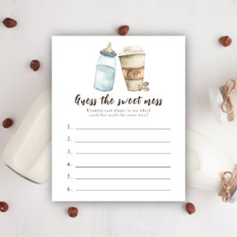 Baby koffie baby shower Raad het lieve puinhoop sp