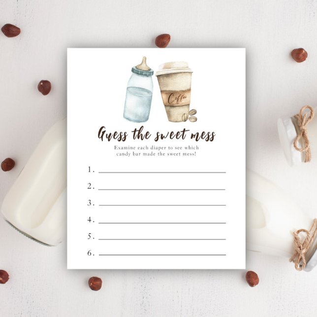 Baby koffie baby shower Raad het lieve puinhoop sp (Creator heeft geüpload)