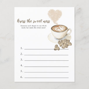 Baby koffie baby shower Raad het lieve puinhoop sp