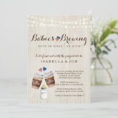 Baby Koffie-tweeling Genderfeest Kaart (Staand voorkant)