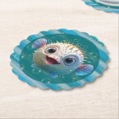 Baby Kogelvis Papier Onderzetters (Gekanteld)