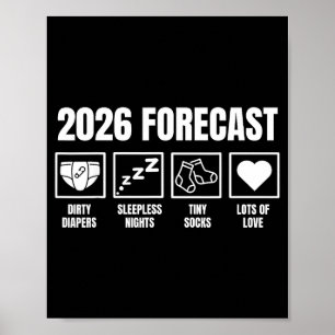 Baby Komt Gauw 2026 Zwangerschapsaankondiging Voor Poster
