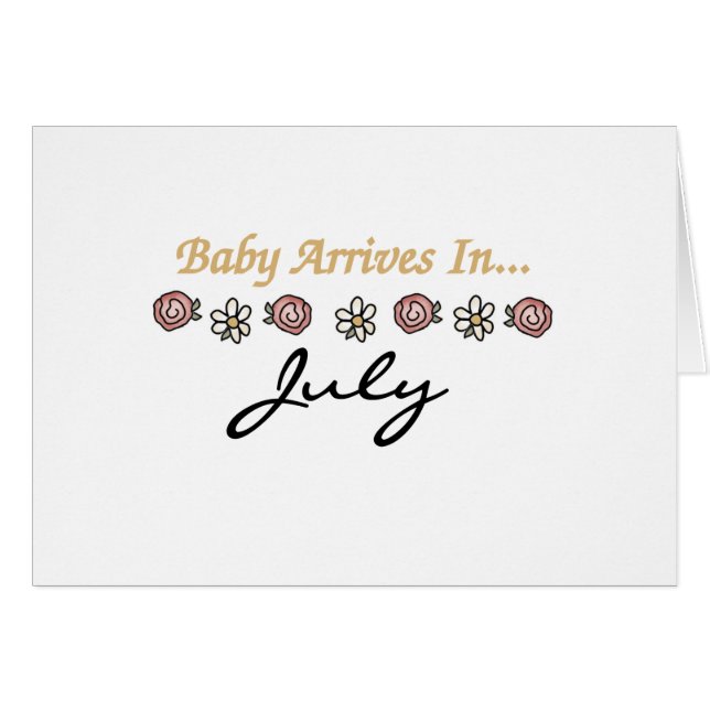 Baby komt in juli (Voorkant Horizontaal)