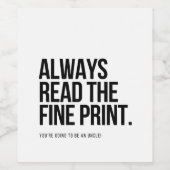 Baby kondiging, cadeau voor oom wijn etiket (Enkel label)