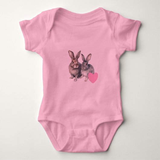 Baby konijn Love T-shirt (Voorkant)