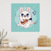 Baby konijn poster (Keuken)