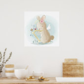Baby konijn poster (Keuken)