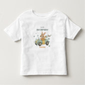 Baby Konijn Race Auto's 2e Verjaardag Kinder Shirts (Voorkant)