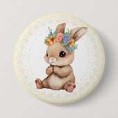 Baby konijn ronde button 7,6 cm (Voorkant)