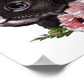 Baby Konijn Roos Dieren Poster | Muurprint (Hoek)