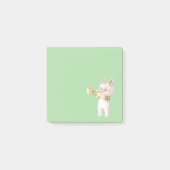 Baby Konijn Trompetspeler met Vogel in Lelietuin Post-it® Notes (Voorkant)
