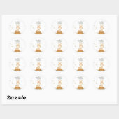 Baby konijn wild bos ronde sticker (Vel)