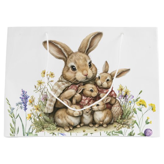 Baby konijnen voor Pasen Groot Cadeauzakje (Voorkant)
