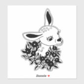 baby konijnenhert bloemen sticker (Vel)