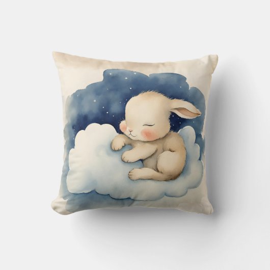 Baby Konijnenjongen Kwekerij Kussen (Voorkant)