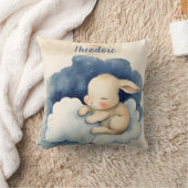 Baby konijnenjongens gepersonaliseerd kussen (Deken)
