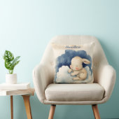 Baby konijnenjongens gepersonaliseerd kussen (Stoel)