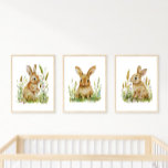 Baby Konijnenkonijn Wildflower Kwekerij Baby Gift Muurkunst Sets<br><div class="desc">Schattigee schattige konijntjes zitten in wilde bloemen kwekerij muur kunst prints. Perfect voor kleine meisjes of jongens kinderkamer. Maakt een geweldig baby shower cadeau of een nieuw baby cadeau.</div>