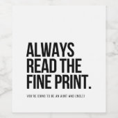 Baby koninklijke wijnlabels, tante en Oom Gift Wijn Etiket (Enkel label)