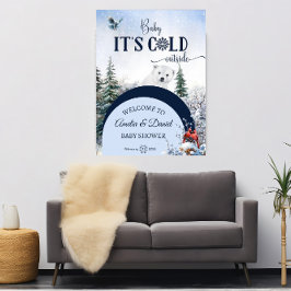 Baby Koud Buiten Beer Winter Modern Welkom Poster