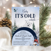 Baby Koud Buiten Beer Winter Uil Baby shower Kaart
