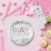 Baby koud buiten Floral & Beer Baby Boy Shower Papieren Bordje (Feest)