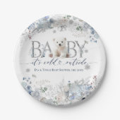 Baby koud buiten Floral & Beer Baby Boy Shower Papieren Bordje (Voorkant)