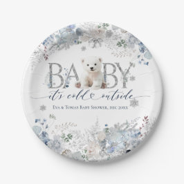 Baby koud buiten Floral & Beer Baby Boy Shower Papieren Bordje