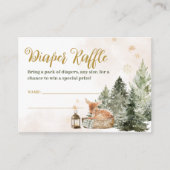 Baby koud buiten Rustic Deer Winter Baby shower Informatiekaartje (Voorkant)
