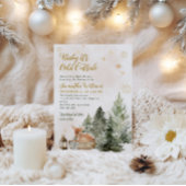 Baby koud buiten Rustic Deer Winter Baby shower Kaart