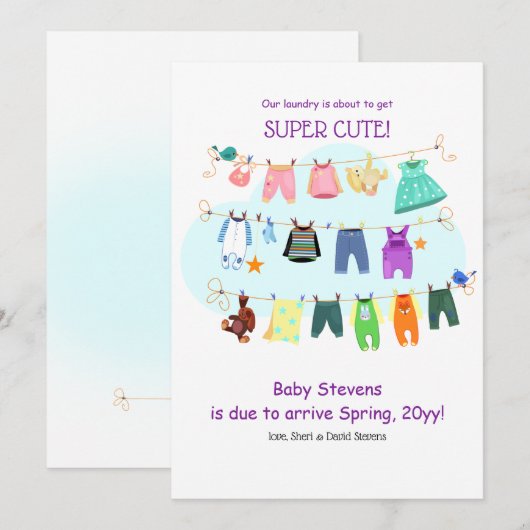 Baby Koud Zwangerschap Aankondiging (Voorkant / Achterkant)