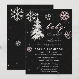 Baby Koude buitenkant Rhinestones Tree Girl Shower Kaart