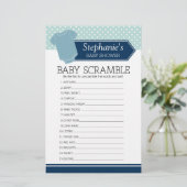 Baby-kramble Shower Game - Blue Boy Polka Dots (Staand voorkant)