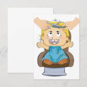 Baby krijgt kapsel Grappige Kinder kapperszaak Kaart (Voorkant / Achterkant)